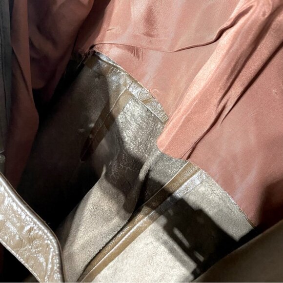 Vintage Brown Leather Belted Jacket XS - Picture 6 of 14